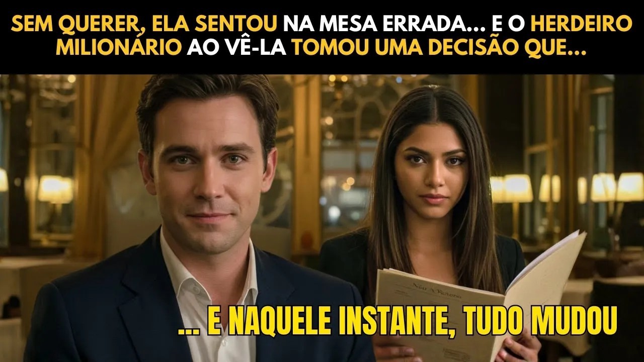 SEM QUERER, ELA SENTOU NA MESA ERRADA... E O HERDEIRO MILIONÁRIO AO VÊ-LA TOMOU UMA DECISÃO QUE...