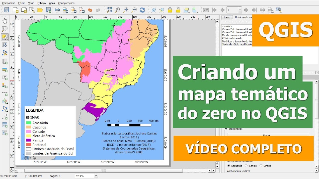 Criando um mapa temático do zero no QGIS (mapa de biomas)