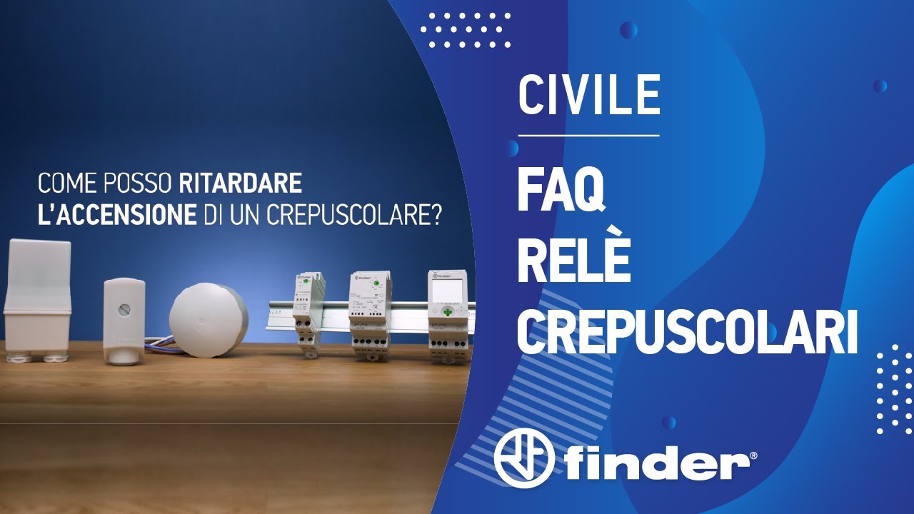 Come posso ritardare l'accensione di un rel&egrave; crepuscolare Finder?