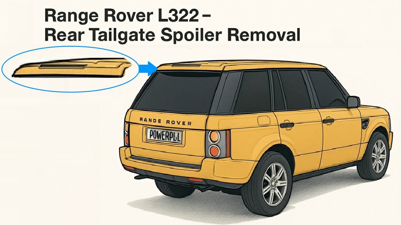 How to remove the rear tailgate spoiler on the Range Rover L322 / MK III