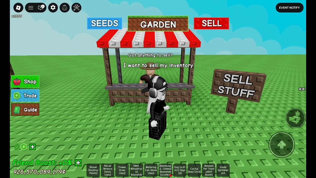 harvest my fruits in grow a garden with me! #roblox
