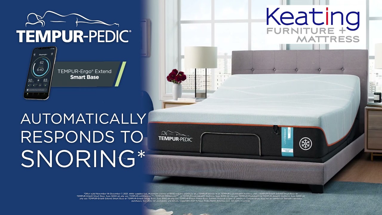 Tempur-Ergo Smart Base w/ Sleep Tracker Adjusts/Responds to Snoring*