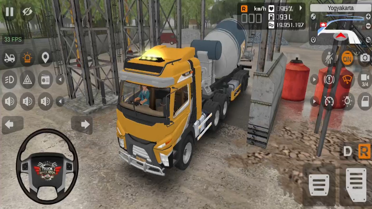 Truck Simulator Indonesia - Truck Pengaduk beton - Gameplay
