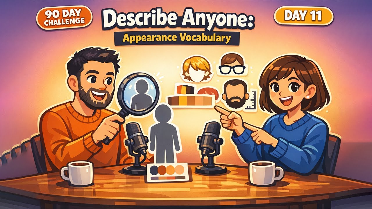 Stop Saying "She has brown hair" 🛑 Describe People Like a Native! day 11