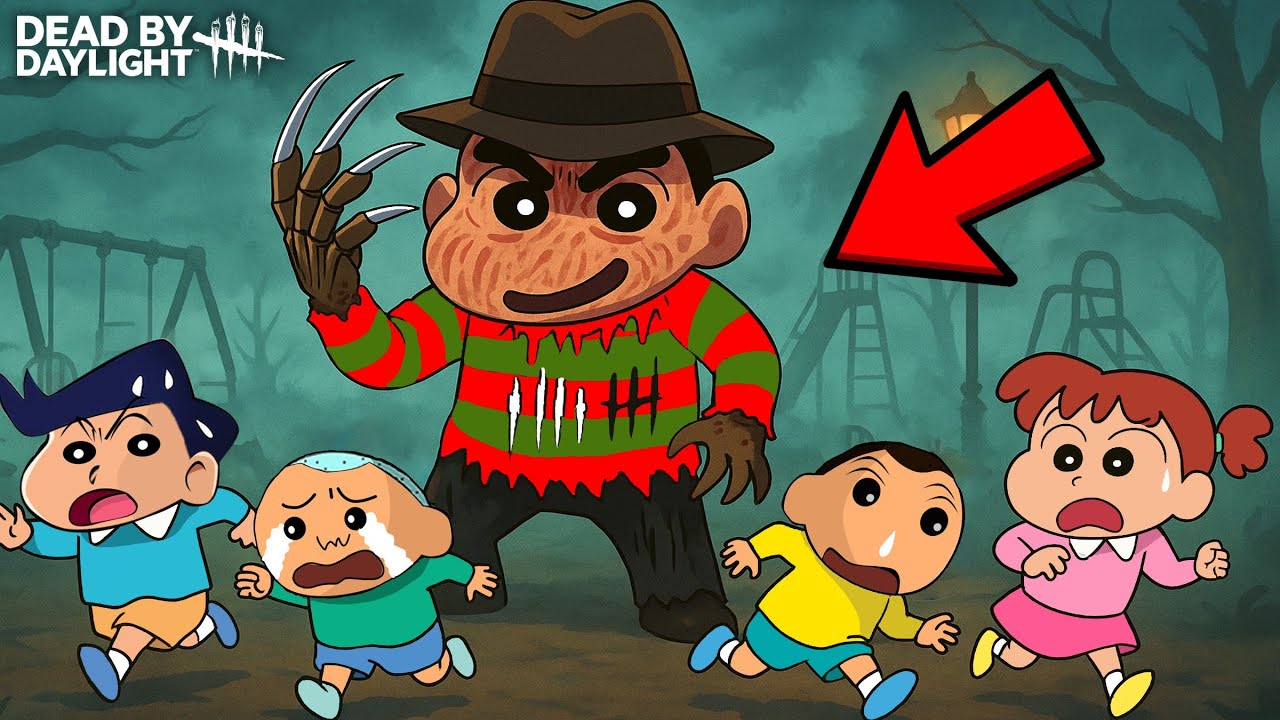 Shinchan Became Freddy The Nightmare In DBD 😨 | Shinchan Playing Dead By Daylight | Funny Game 😂