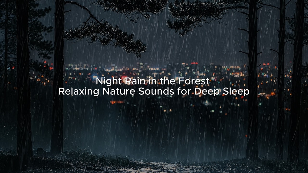 Peaceful Forest Rain at Night | Calming Rain Sounds for Relaxation