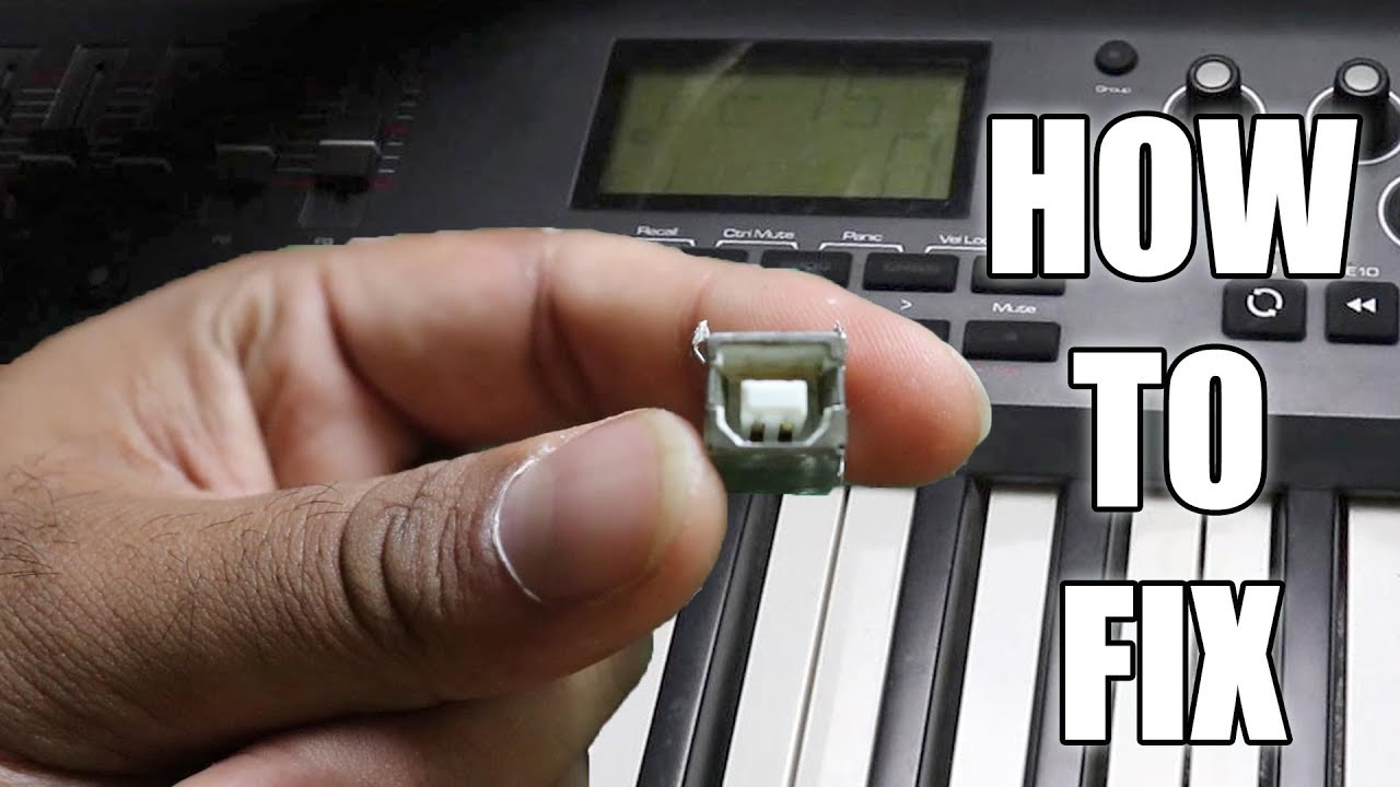 How To Repair A Faulty Midi Keyboard USB B ( 2.0 ) Connector