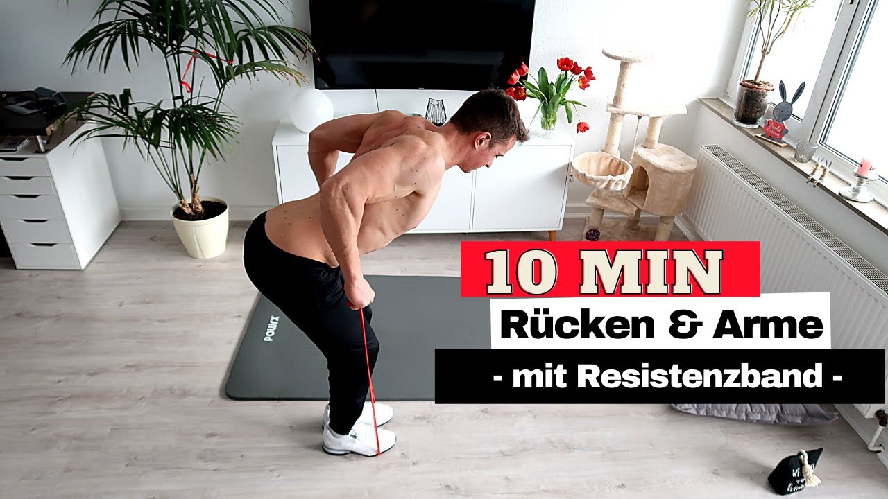 Rücken & Arme Workout | 10 MIN Bodyweight + Resistenzband