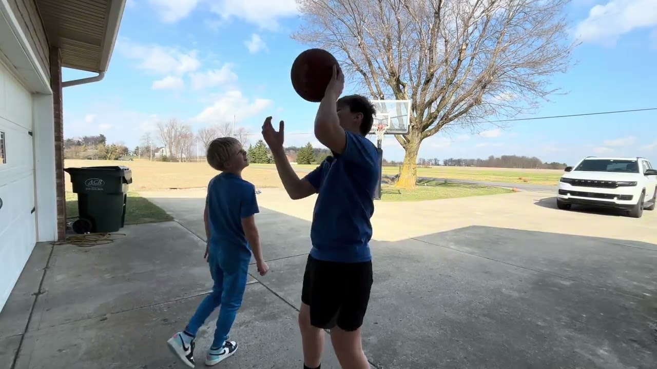 1v1 against other brother (gets put on his but)
