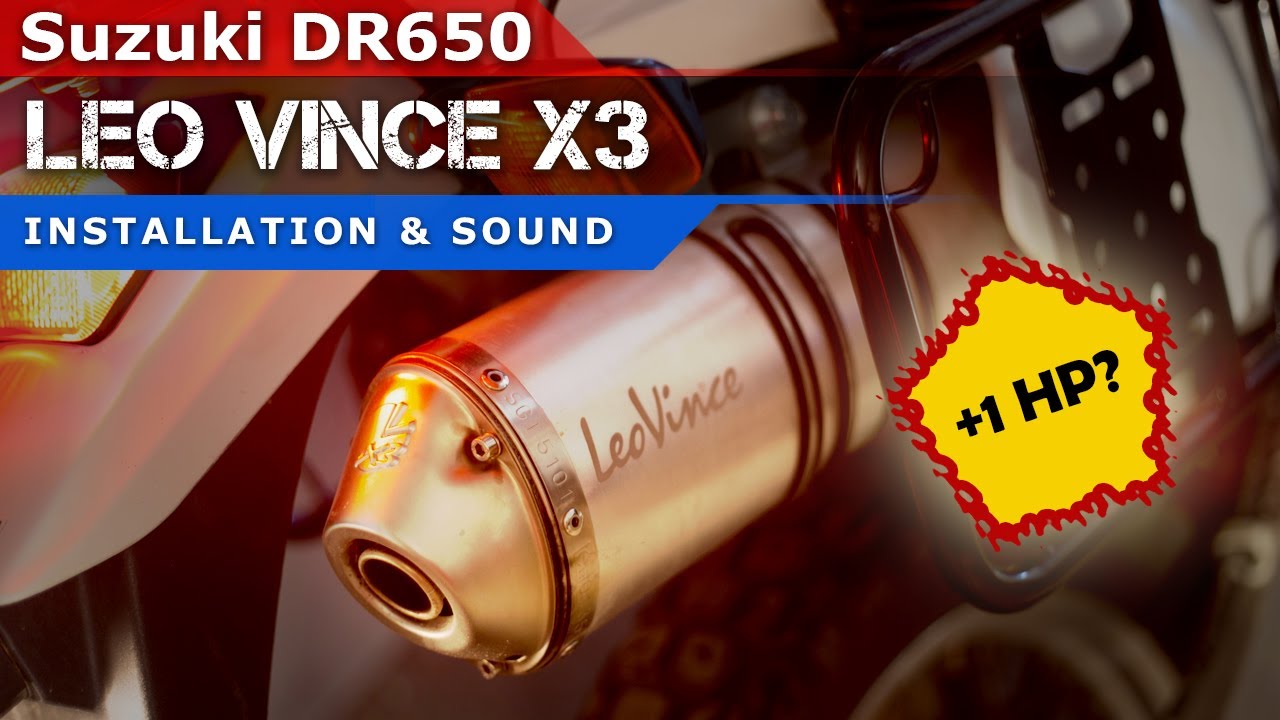 Suzuki DR650 Leo Vince X3 exhaust install and sound