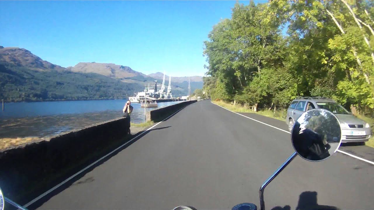 Kawasaki H1B with higgspeeds round Loch Long Scotland