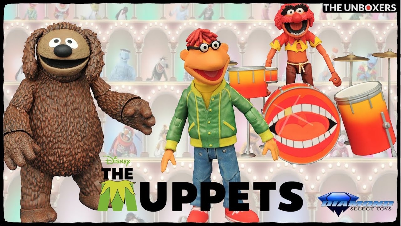 The Muppets Rowlf, Scooter & Animal Action Figures by Diamond Select