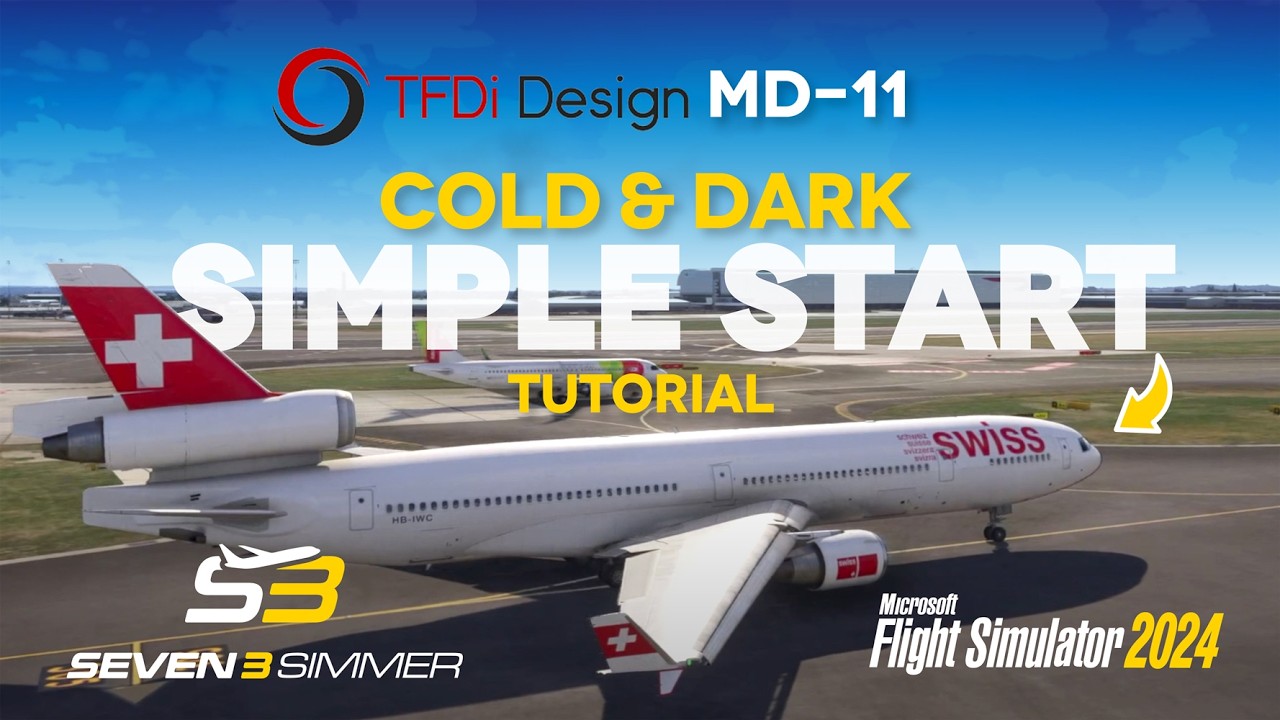 Учебное пособие по запуску самолета MD-11 в холодном и темном режиме с использованием TFDi #micro...
