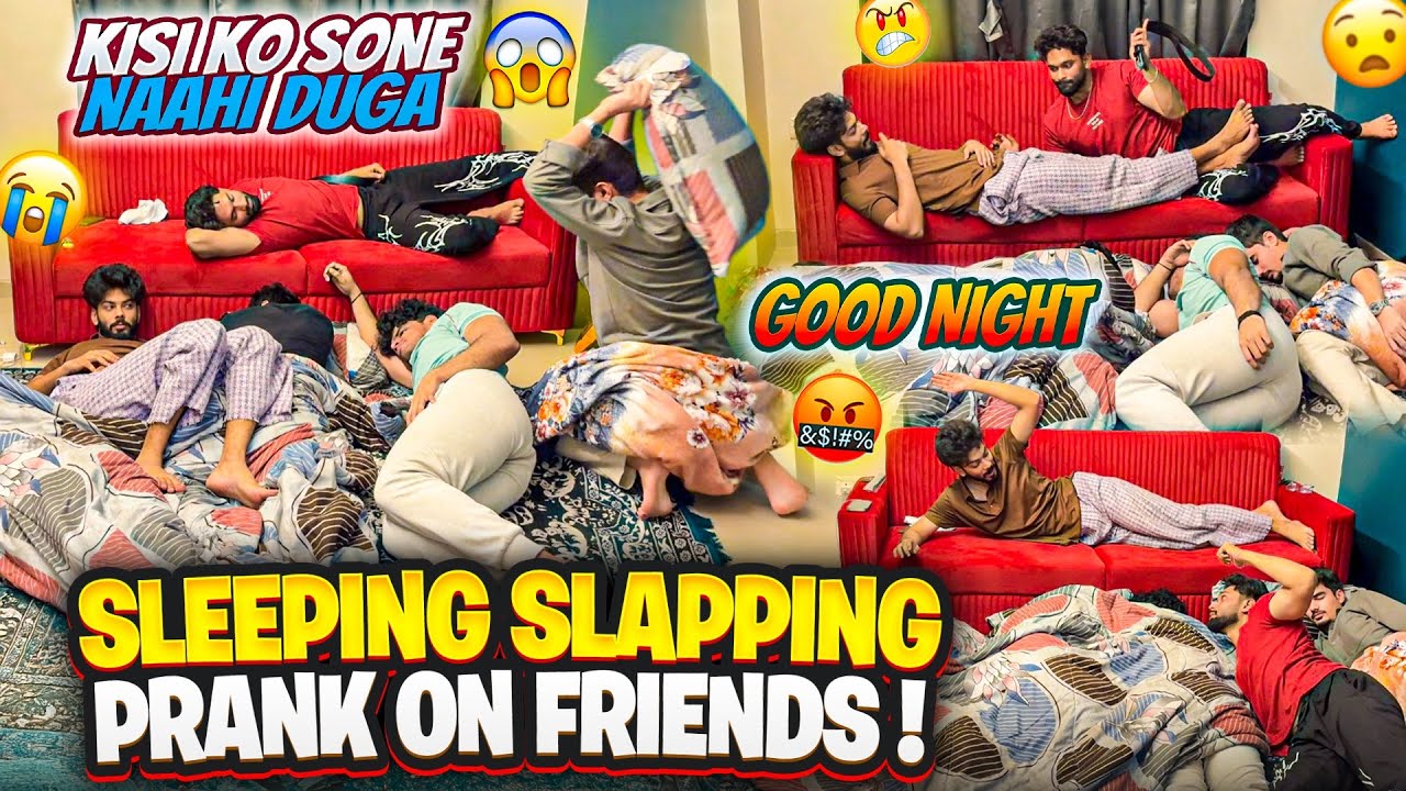 Sleeping Slapping Prank On Friends😭Ab Koi Dost Nahi Ayega Ghar pe | AALTU FALTU |