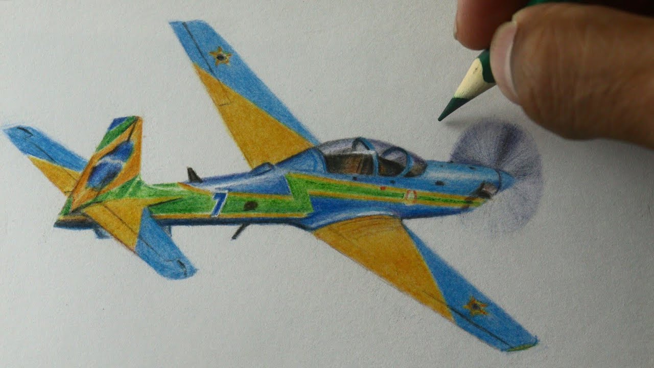 Como desenhar um Avião da Esquadrilha da Fumaça