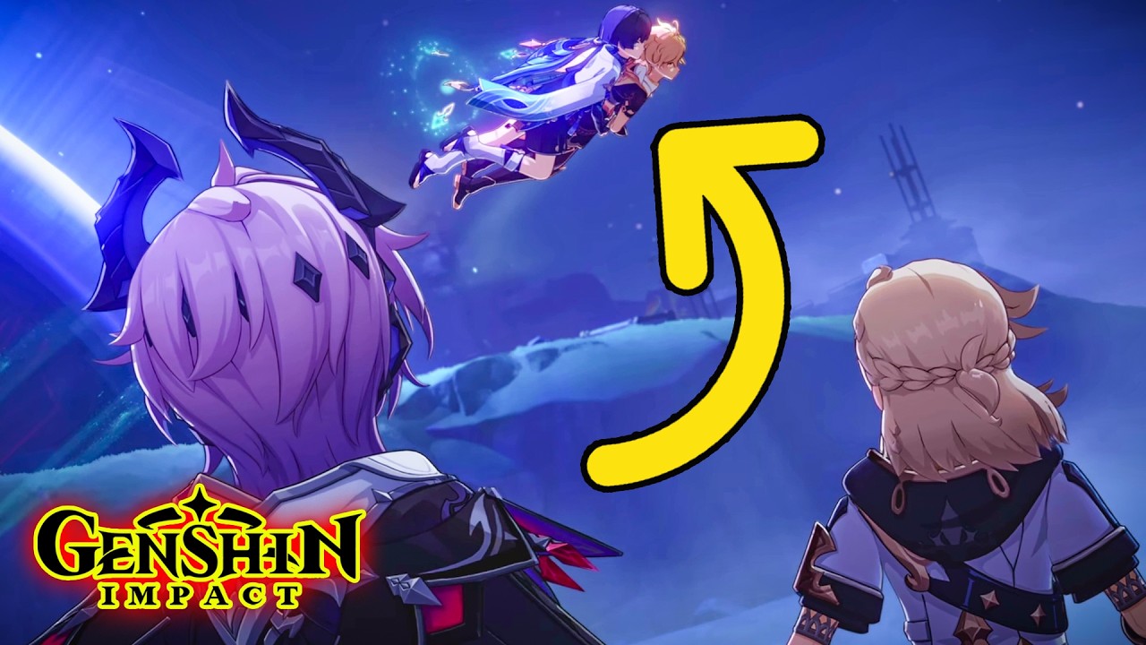 Wonderer Rescue Aether Traveler From Dottore Cinematic Cutscene in Genshin Impact Luna IV Nod Krai
