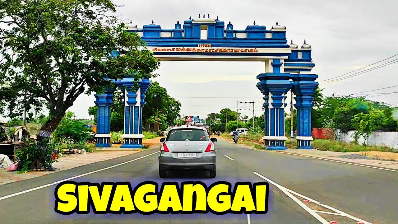 Sivagangai City Car Travel Video / MG Walk / Tamilnadu Tourists Place