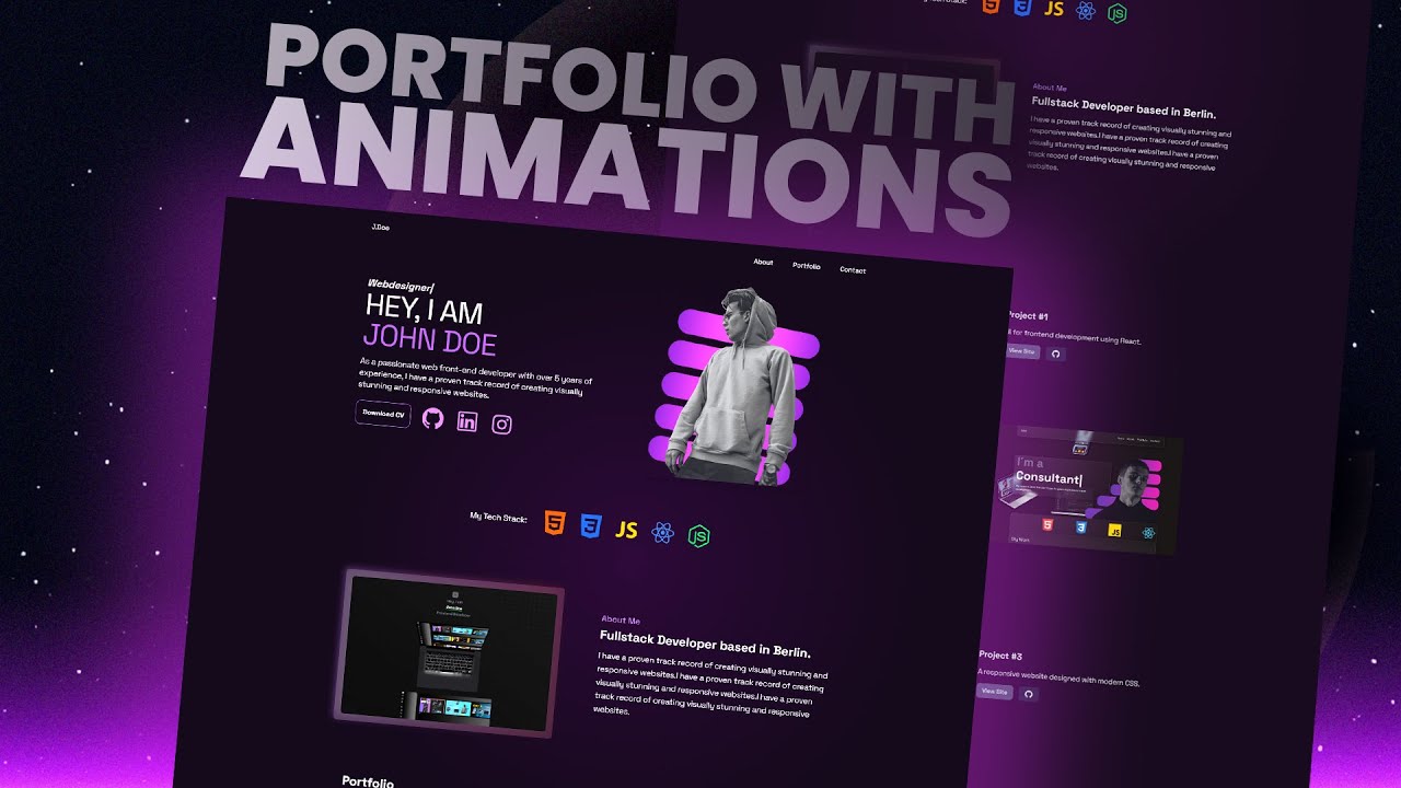 Build an Animated Portfolio: Step by Step Guide with React, Tailwind CSS, and Framer Motion