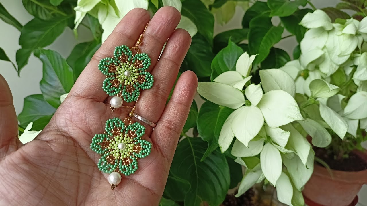 Mama Mia, Seed bead Earrings/Jewellery making at home/Aretes Tutorial diy