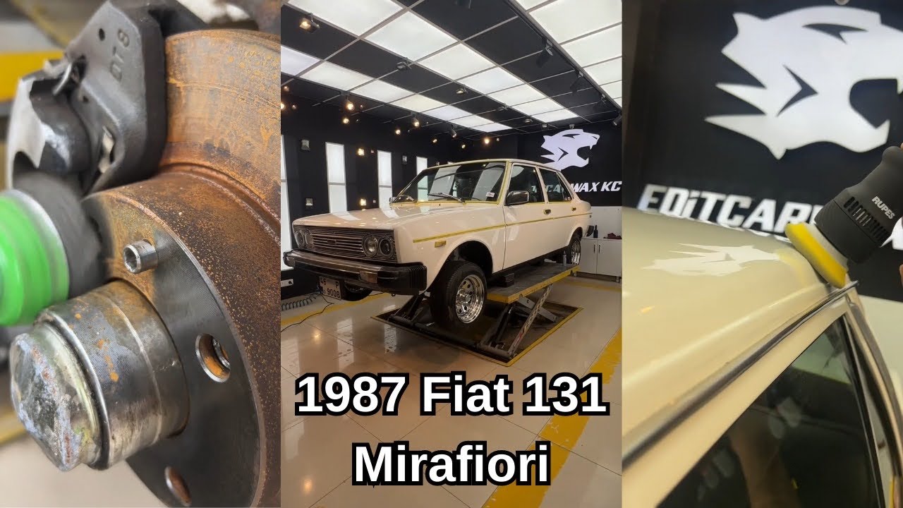 Реставрация покрытия и керамическая защита автомобиля Fiat 131 Mirafiori 1987 года