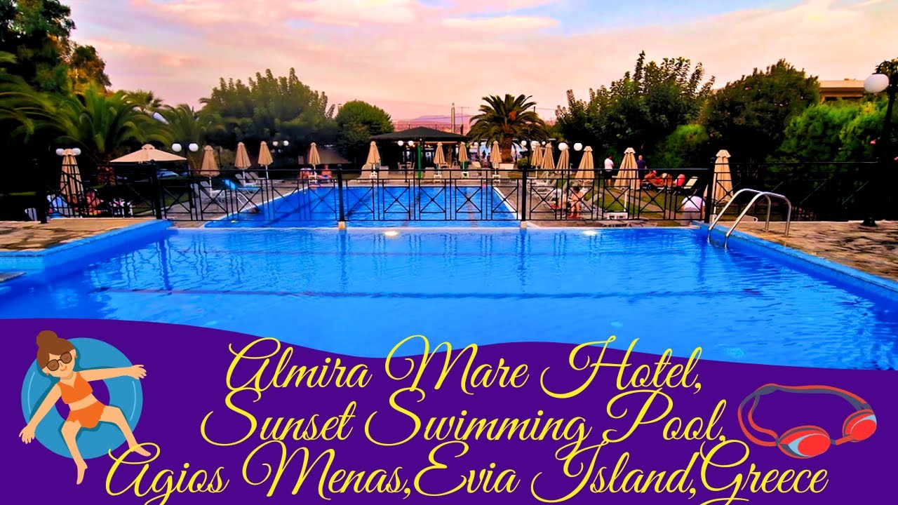 🌅🏊Almira Mare,Agios Menas:🌊Poolside Tranquility Meets Sunset Magic! ✨🌴🏖️
