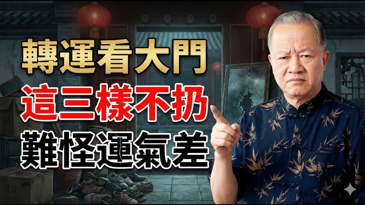 財神爺最怕這3樣東西！曾仕强：門口這3樣東西不扔，全家人運勢受阻！再忙也要看！#曾仕強 #易經智慧 #農曆新年 #大門風水 #招財
