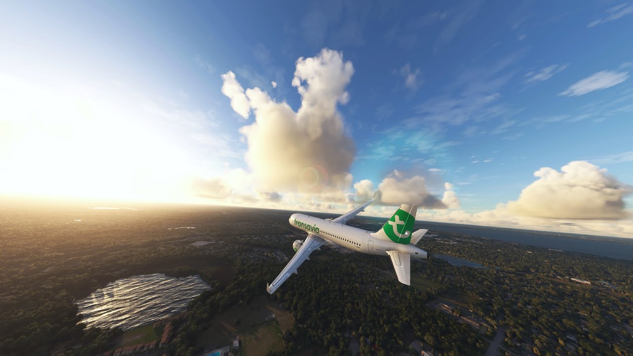 Tranquil Takeoff: Transavia France A320neo at Orlando Sanford International Airport (SFB), USA #fly