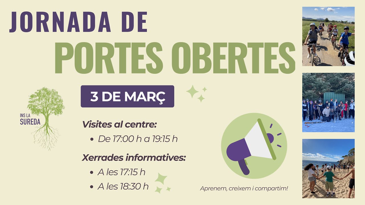 Portes Obertes 2026-2027 - Institut La Sureda