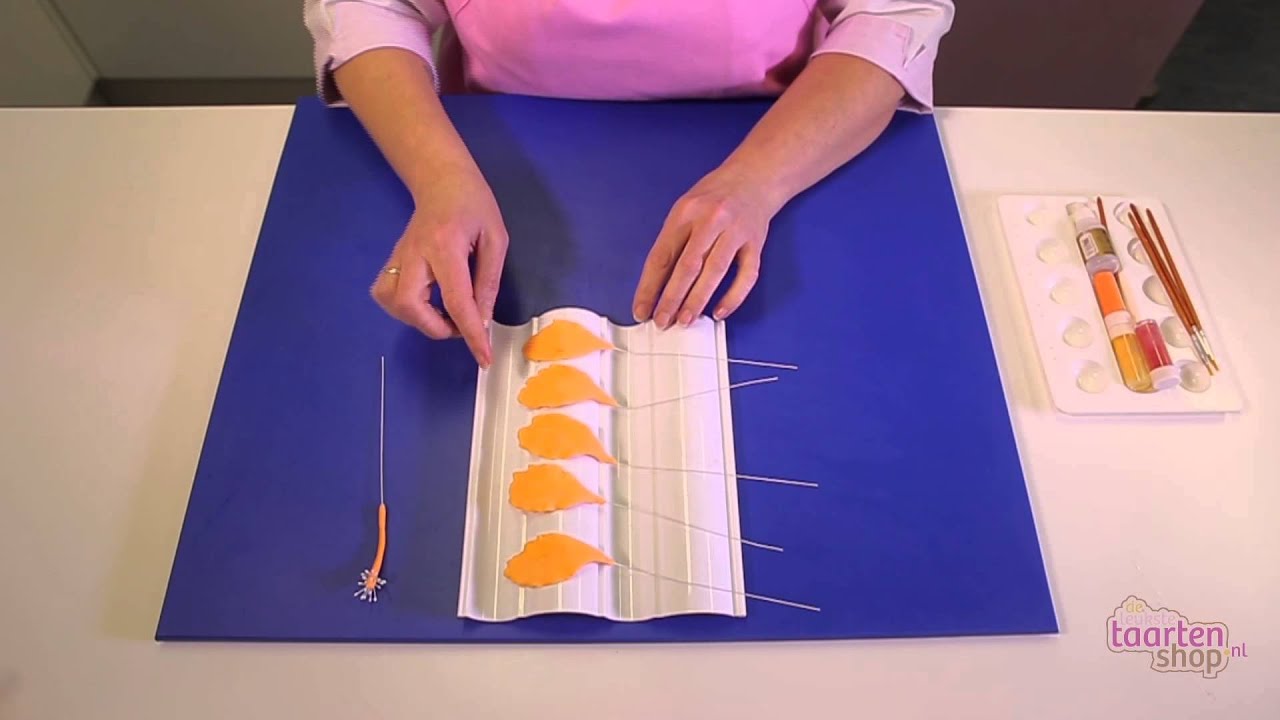 Taart decoreren met suikerbloemen - Hibiscus