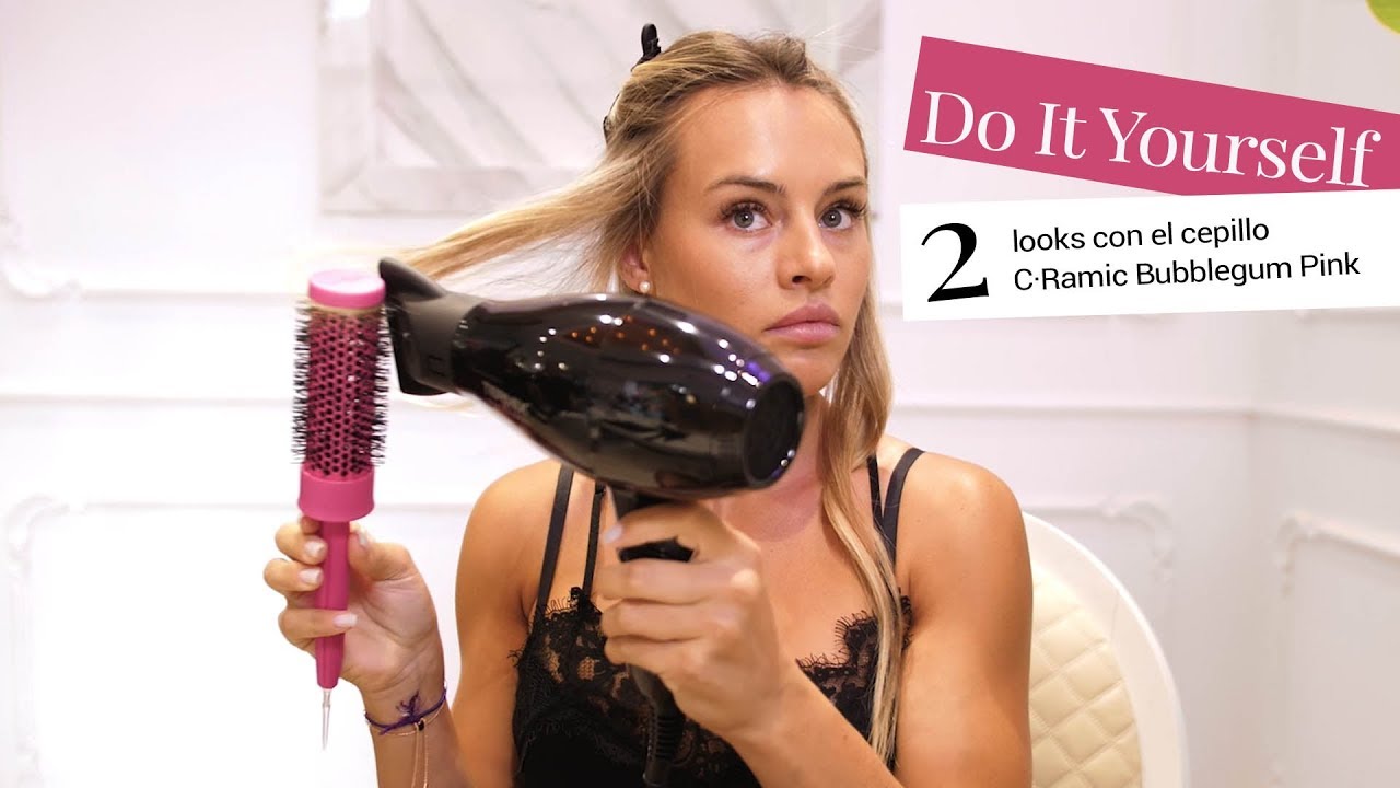 Ondas messy + ponytail con el cepillo C&middot;Ramic Colors Pink | DO IT YOURSELF