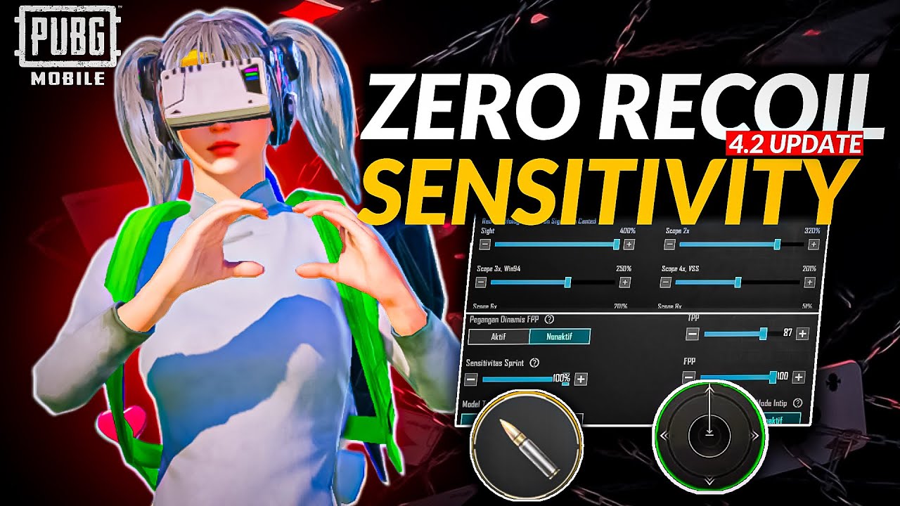 PUBG 4.2 UPDATE SENSITIVITY CODE | PUBG BEST SENSITIVITY SETTINGS | PUBG ZERO RECOIL SENSITIVITY 