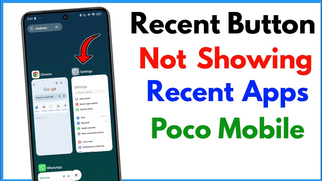 Recent Apps Not Showing Poco | Recent Apps Button Not Working Poco