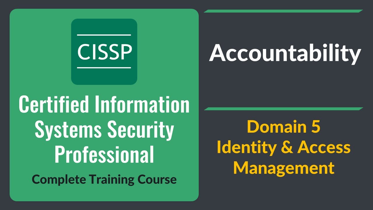 CISSP Accountability - Domain 5 Identity and Access Management (IAM) | Urdu | Hindi |