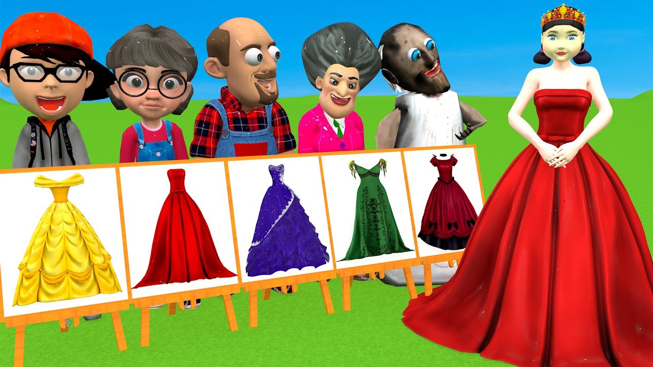 Scary Teacher 3D vs Squid Game: INSANE Most Beautiful Princess Dress! 👗💥 5x Dressing Room Challenge!