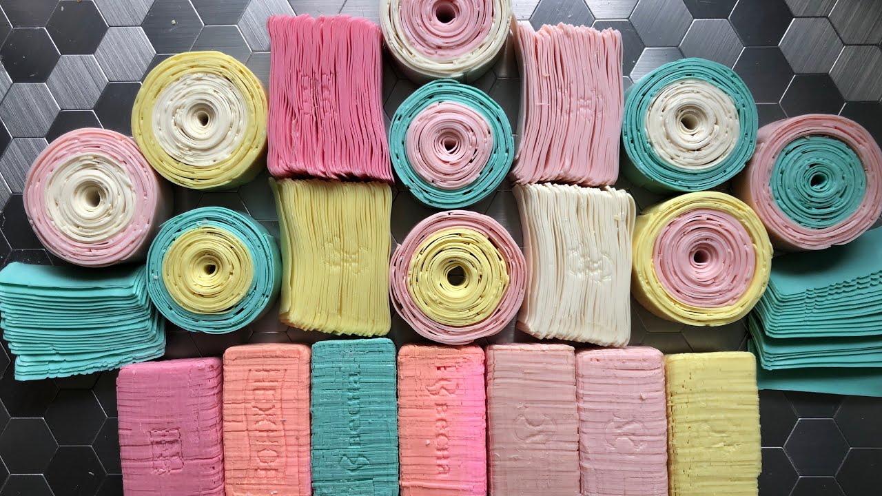 ASMR I cut small cubes, cubes on rancid soap, soap crunch of roses and slices, satisfying video
