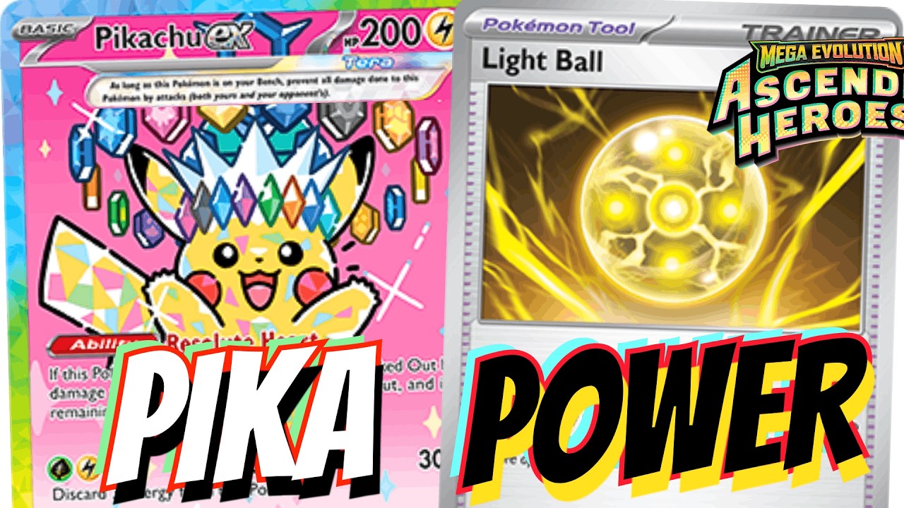 Пикачу EX наносит 350 урона световым шаром!? 🐹🪩 С Мега Аудино EX, Блисси EX и Ноктоулом. PTCGL
