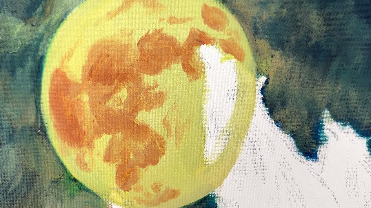 ASMR Oil Painting | Adding Red & Orange Moon Crater Details | Wolves Howling #8
