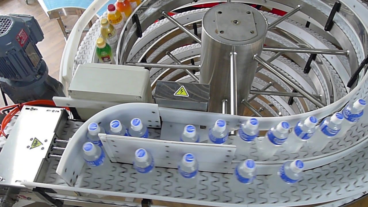 NEXUS Dual Track Spiral Conveyor as Buffer - Bottle Handling