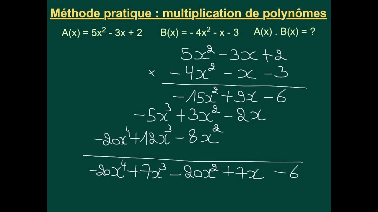 3.5.2 Disposition pratique Multiplication de polynômes