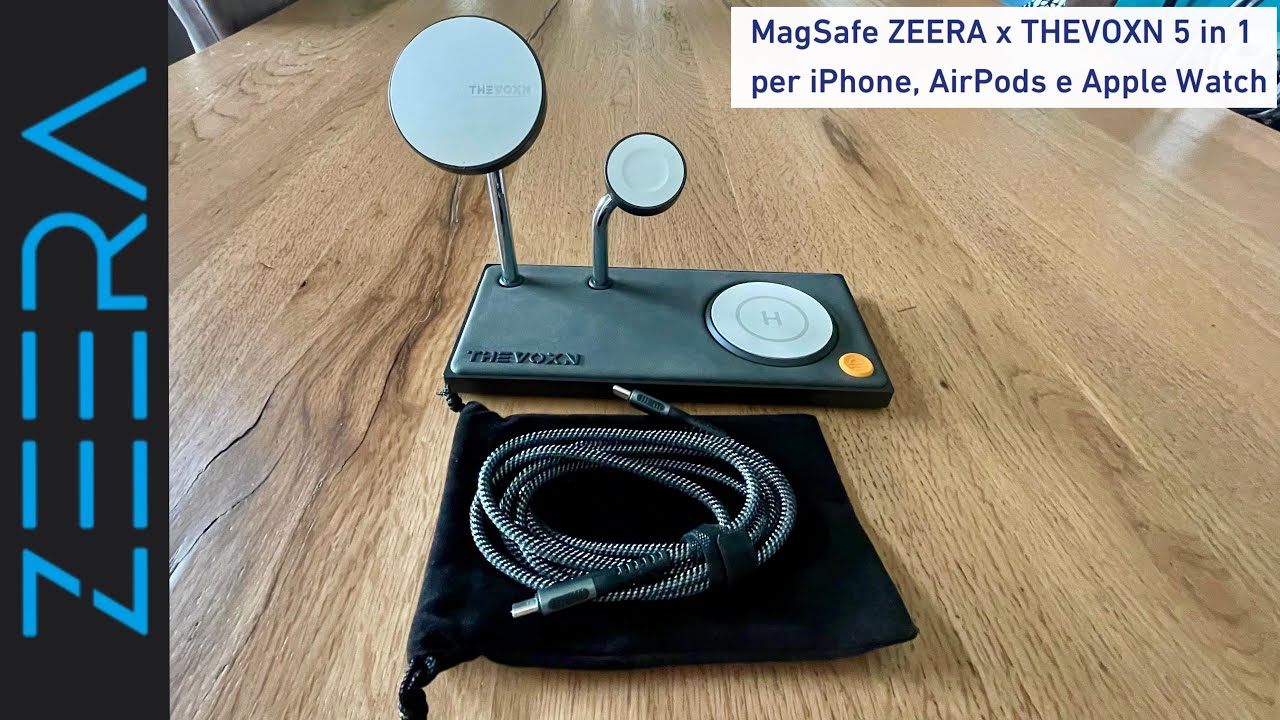 ZEERA x THEVOXN 5 in 1 Charger MagSafe for iPhone, AirPods e Apple Watch