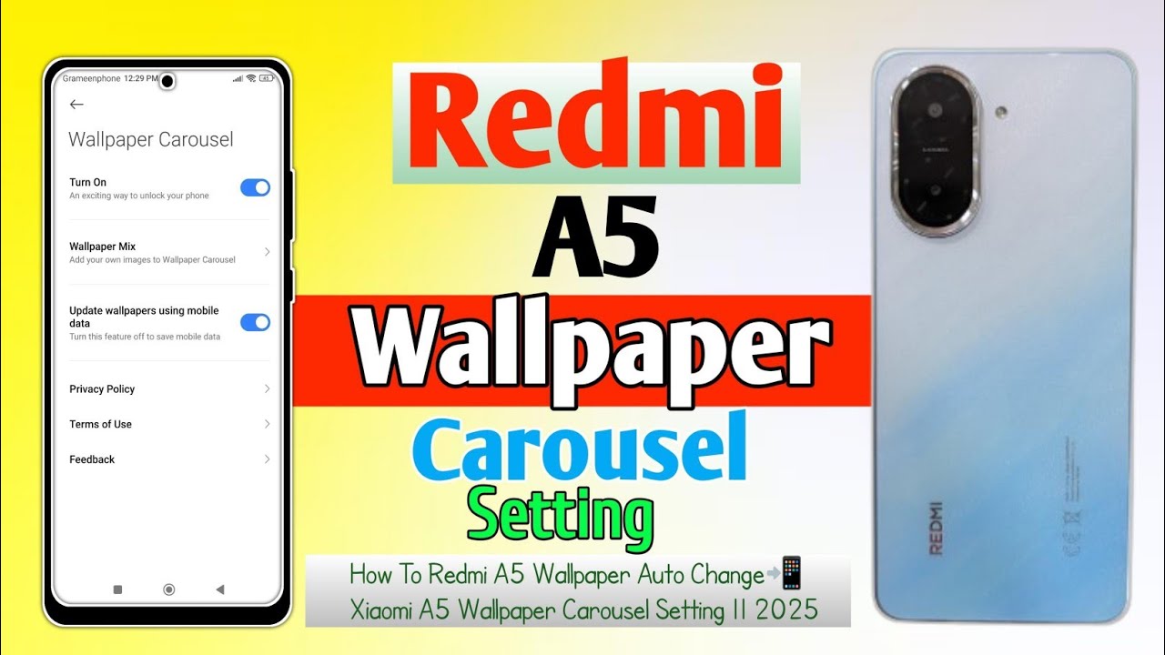 How To Redmi A5 Wallpaper Auto Change📲Xiaomi A5 Wallpaper Carousel Setting || 2025