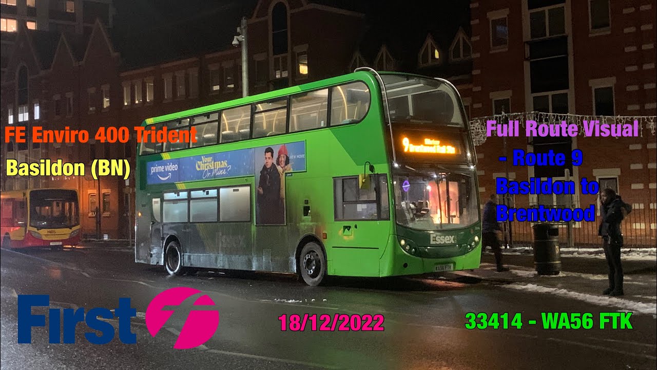Route Visual~9: Basildon - Brentwood | 33414 | WA56 FTK