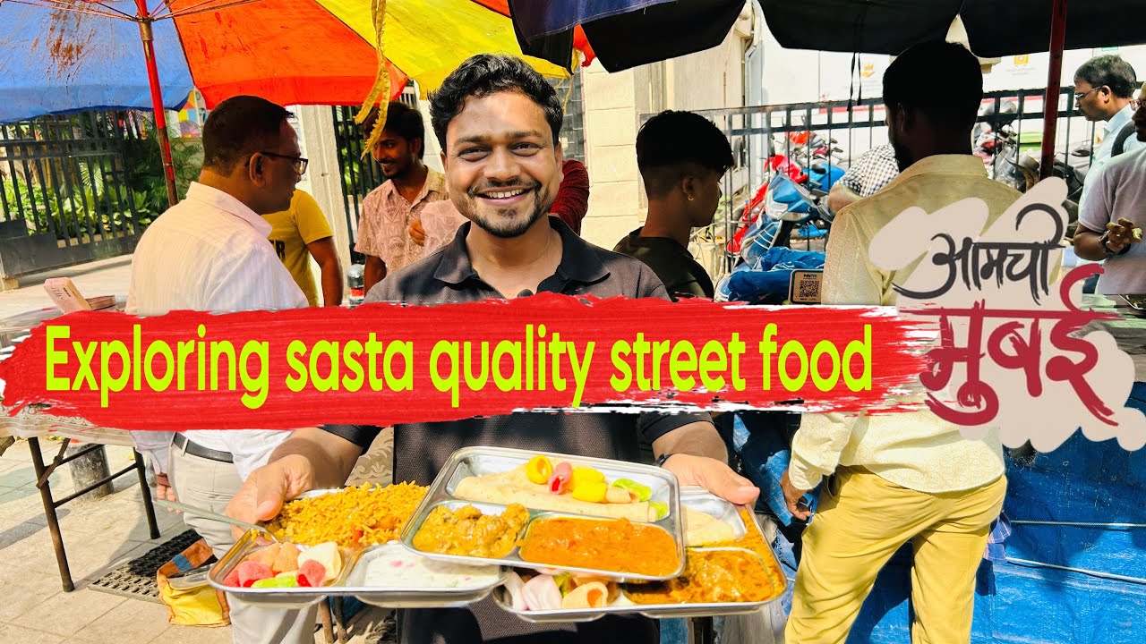Exploring Street Food Culture in Mumbai 🍛 Cheapest Lunch Thali in Andheri Mumbai