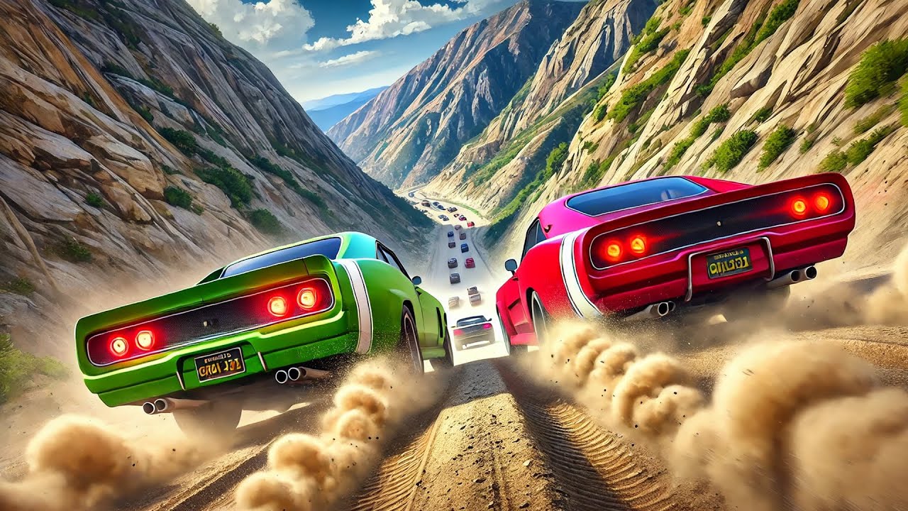 CURSA cu SPATELE pana pe MUNTE in GTA 5!