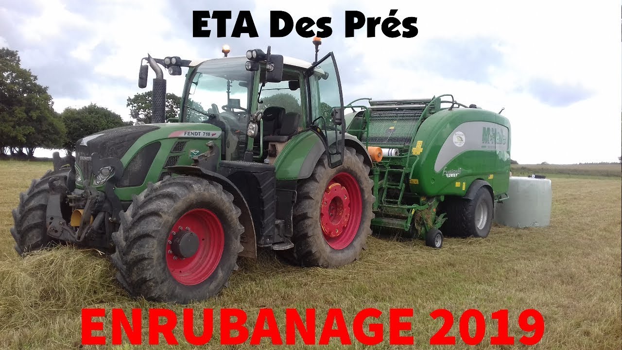 Enrubannage 2019 | ETA des prés | Fendt 718 et McHale fusion 3 plus