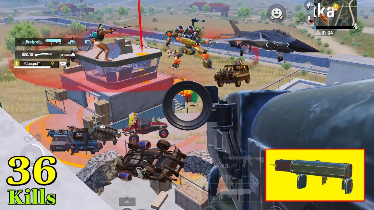 💪M202 Vs (FIGHTER JET ROBOT TANKS)🔥BASE SURVIVAL 36 KILLS🔥payload 3.3