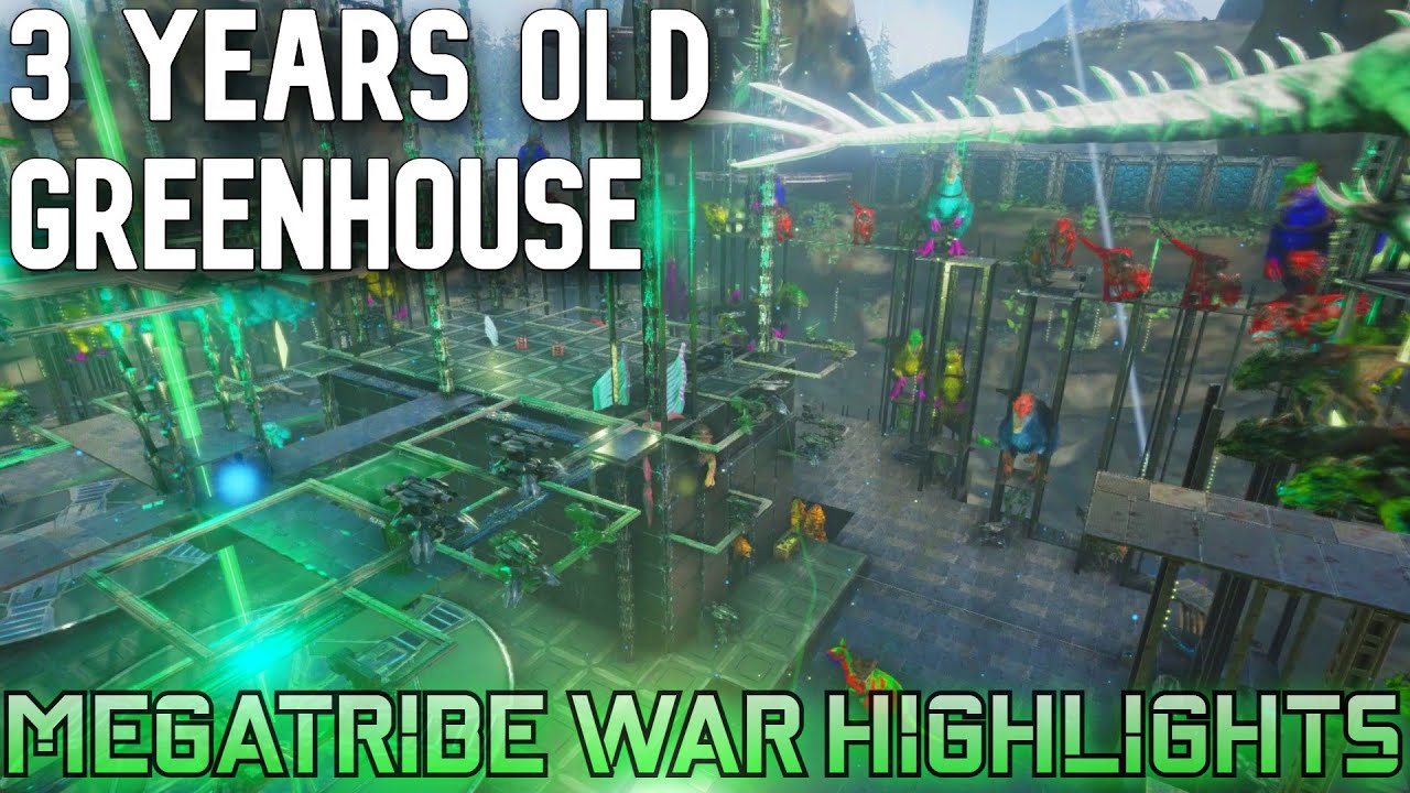 When 5 MEGATRIBES attack the Oldest Greenhouse in ARK | TPG | ARK Official PvP
