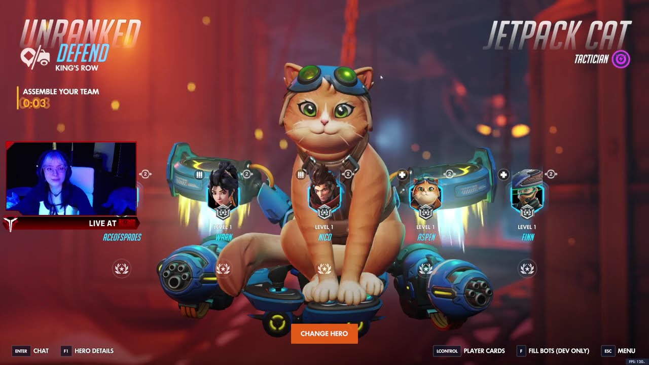 ASPEN JETTPACK Cat - NEW HERO Gameplay | Overwatch 2 - Is He META?