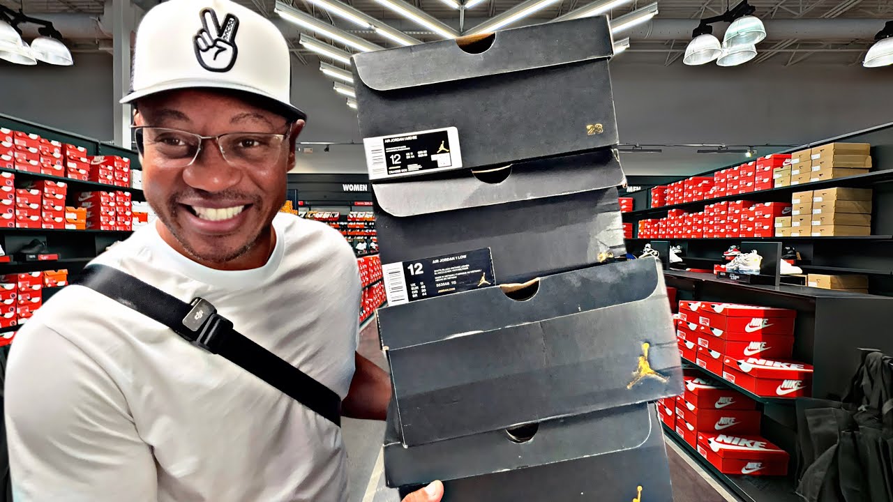 Jordan 1 Mids Flood the Nike Outlet! Nike Factory Store Walkthrough!!