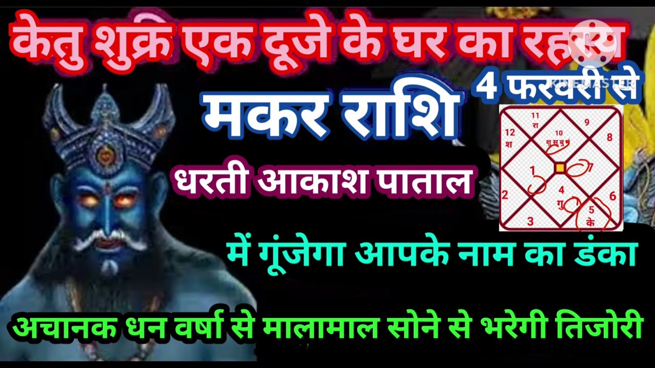 मकर राशि 4 फरवरी केतु शुक्र एक दूजे के घर का रहस्य अचानक धन वर्षा मालामाल #astrology #jyotish 